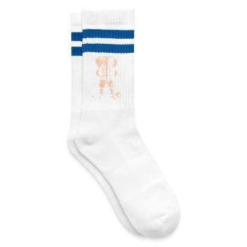 Éléphant avec ballon de foot pour des chemises bleu foncé - Chaussettes de tennis - blanc/bleu - Droite