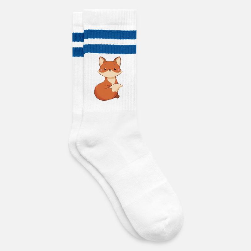 Fox - Striped tennis socks - white/blue