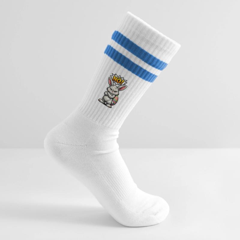 Nope Easter Bunny Easter Striped tennis socks