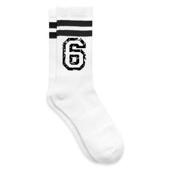 Le numéro six - No. 6 (deux couleurs) blanc - Chaussettes de tennis - blanc/noir - Droite