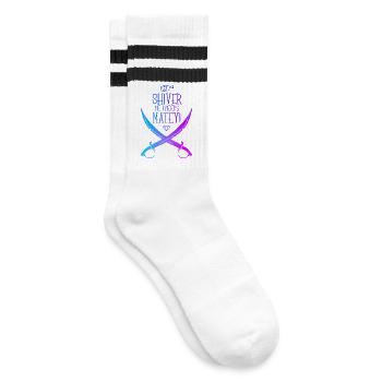 Pirate saber - Striped tennis socks - white/black - Right