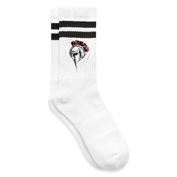 Gladiator Illustration Fighter Helmet Romans icon - Striped tennis socks - white/black - Right
