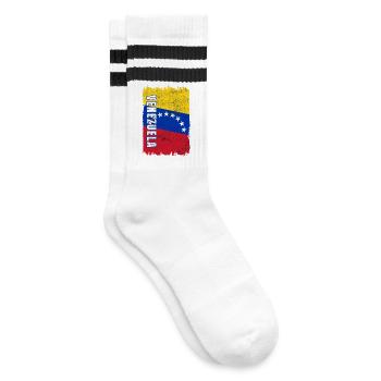 Venezuela vintage flag - Striped tennis socks - white/black - Right