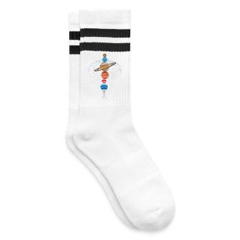 Strong astronaut - Striped tennis socks - white/black - Right