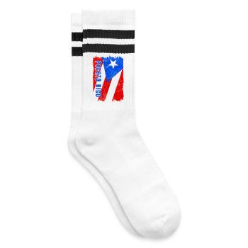 Drapeau de Porto Rico - Chaussettes de tennis - blanc/noir - Droite