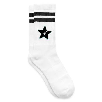 Kajak Stern - Gestreifte Tennissocken - Weiß/Schwarz - Rechts