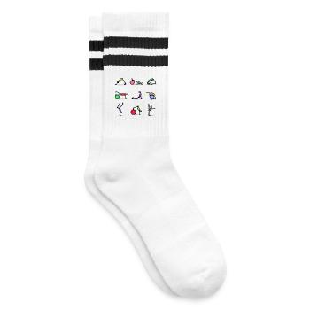 Exercices Pilates Entraînement physique - Chaussettes de tennis - blanc/noir - Droite