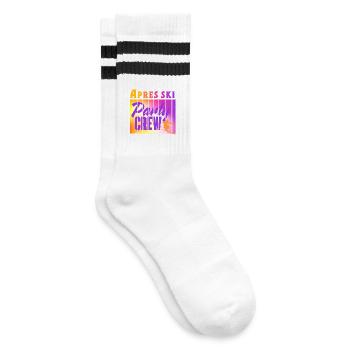 Apres ski - Striped tennis socks - white/black - Right