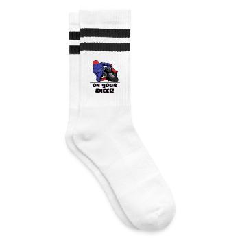 Déclaration de motard moto motocycliste - Chaussettes de tennis - blanc/noir - Droite