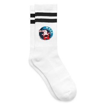 Pêche Poisson-chat WALLERGRIFF DOIT FAIRE L’EXPÉRIENCE DE L’HOMME - Chaussettes de tennis - blanc/noir - Droite