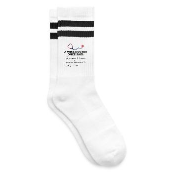 Docteur médecin spécialiste assistant médecin énonciation drôle - Chaussettes de tennis - blanc/noir - Droite