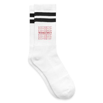 H Styles Kiwi Lyrics But I'm Into It (red) - Striped tennis socks - white/black - Right
