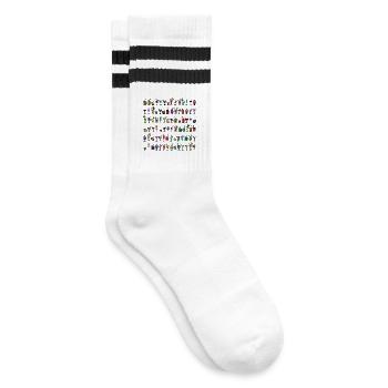 Cocktail long drink drinking party alcohol partying - Striped tennis socks - white/black - Right