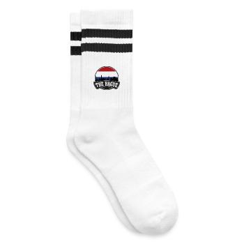 La Haye Pays-Bas Skyline Travel Souvenir Dutc - Chaussettes de tennis - blanc/noir - Droite