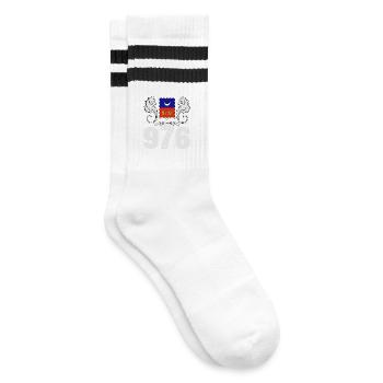 MAYOTTE - Chaussettes de tennis - blanc/noir - Droite