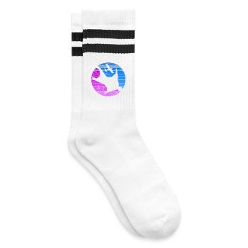 Wingsuit Basejump parachutisme au look rétro - Chaussettes de tennis - blanc/noir - Droite