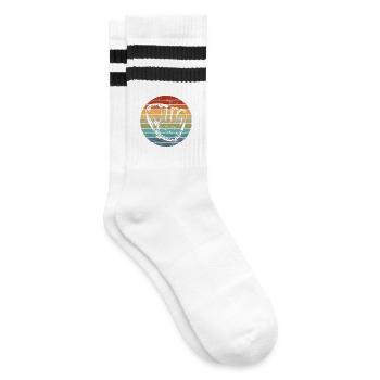 baseball - Striped tennis socks - white/black - Right