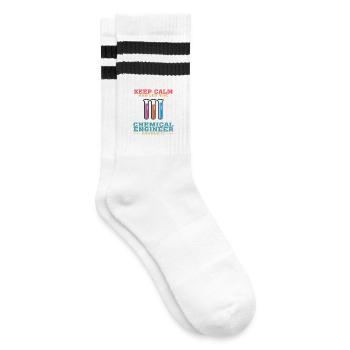 Funny Chemical Engineering Quote for Chemical Engi - Striped tennis socks - white/black - Right