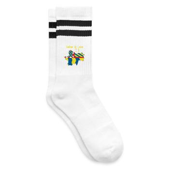 Saône et Loire - Chaussettes de tennis - blanc/noir - Droite