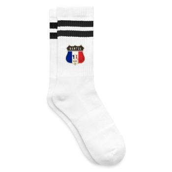 Nantes France Armoiries Drapeaux Design - Chaussettes de tennis - blanc/noir - Droite