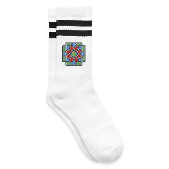 Andalusia 4 - Striped tennis socks - white/black - Right