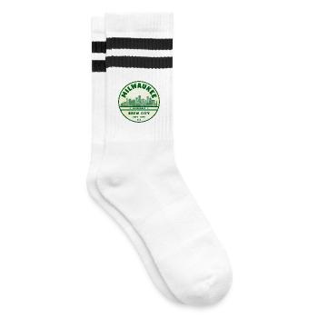 Milwaukee Wisconsin - Striped tennis socks - white/black - Right