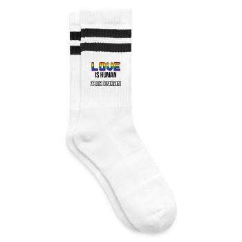 Déclaration d’égalité LGBT Relation homosexuelle - Chaussettes de tennis - blanc/noir - Droite