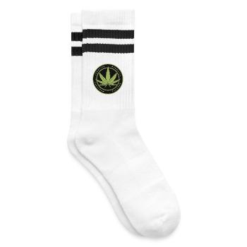 Green mandate: legalize regulate - Striped tennis socks - white/black - Right