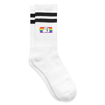 Arc-en-ciel Droits des homosexuels LGBT transgenres - Chaussettes de tennis - blanc/noir - Droite