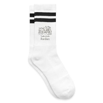 Jordanien, Gerasa, Tempel des Jupiter - Gestreifte Tennissocken - Weiß/Schwarz - Rechts