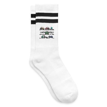 Kraftfahrzeug Feld Ackerbau Nutzfahrzeug Biobauer - Gestreifte Tennissocken - Weiß/Schwarz - Rechts