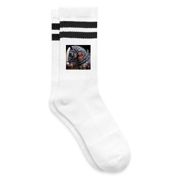 Cheval lourd tatoué - Chaussettes de tennis - blanc/noir - Droite