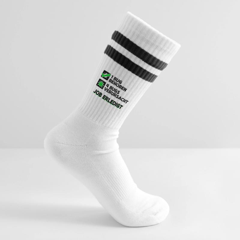 Open Source Bugfixing Bugs Developer Programmier Gestreifte Tennissocken