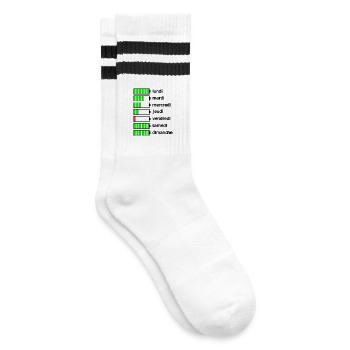 Days of the week - Striped tennis socks - white/black - Right