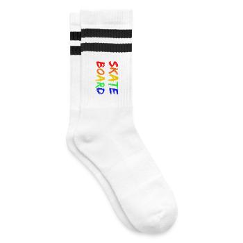 Skate - Striped tennis socks - white/black - Right