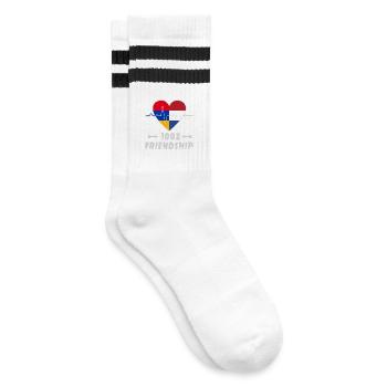 L'Arménie et les Pays-Bas : amitié à 100 % - Chaussettes de tennis - blanc/noir - Droite