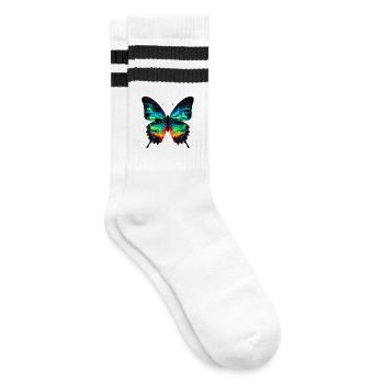 Papillon - Chaussettes de tennis - blanc/noir - Droite