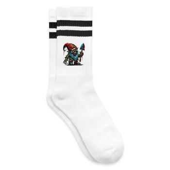 Zombie Garden Gnome – Nightmare in the Garden - Striped tennis socks - white/black - Right