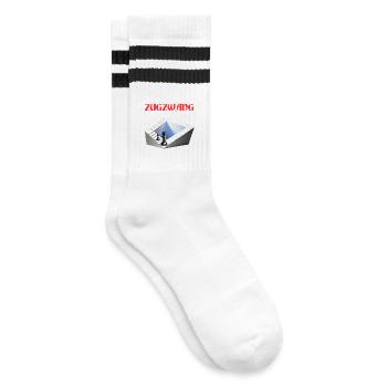 ZUGZWANG, Echecs, stratégie et art optique - Chaussettes de tennis - blanc/noir - Droite