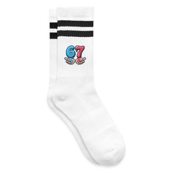 67 - T-shirt Funny Six Seven - Chaussettes de tennis - blanc/noir - Droite