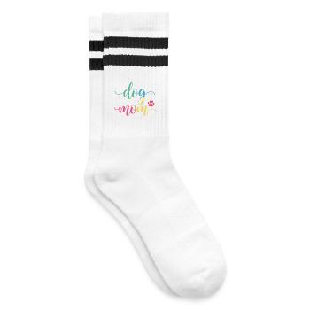 Maman de chien - Design coloré de maman de chien - Chaussettes de tennis - blanc/noir - Droite