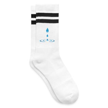 gouttes et ondes - Chaussettes de tennis - blanc/noir - Droite