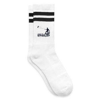 Kitesurfing - design - Striped tennis socks - white/black - Right