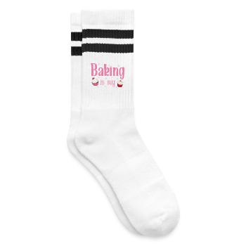 Baking baker baker - Striped tennis socks - white/black - Right