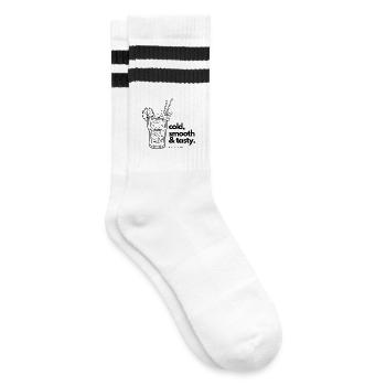 Mojito Lover ART - Gestreifte Tennissocken - Weiß/Schwarz - Rechts