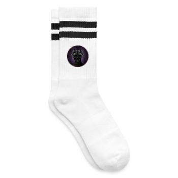 Portrait fantasmé d’un être extraterrestre - Chaussettes de tennis - blanc/noir - Droite