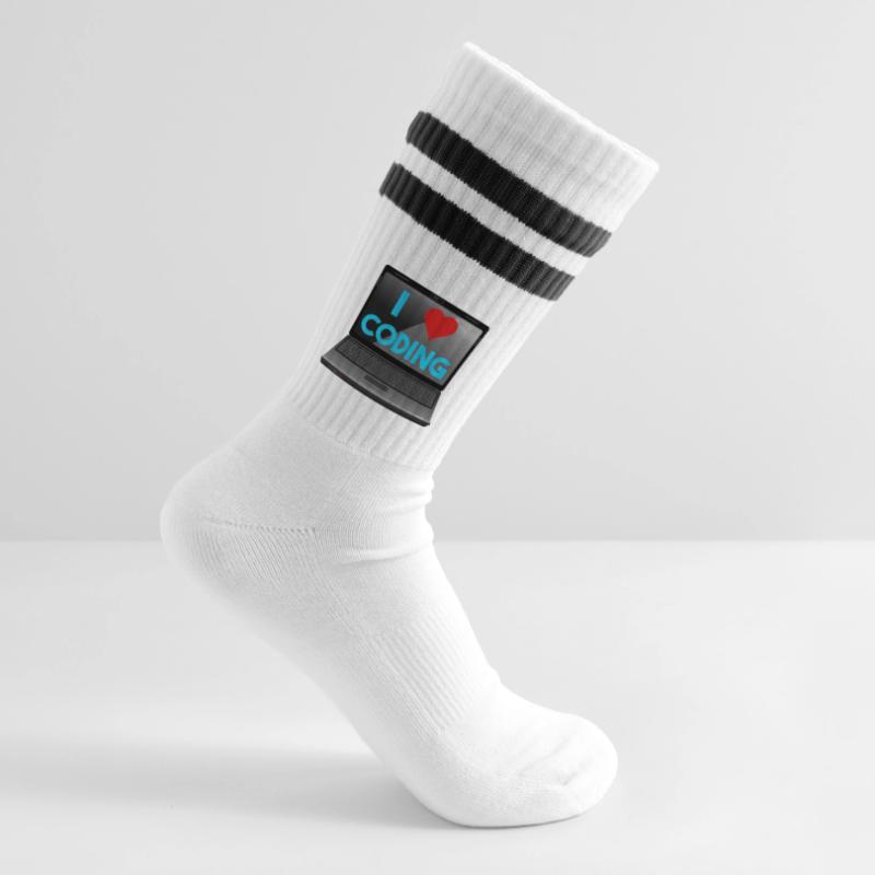 Programmieren, Programmierer, Informatiker Gestreifte Tennissocken