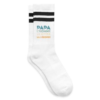 Papa Homme Mythe Légende - Chaussettes de tennis - blanc/noir - Droite