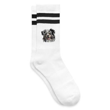 Berger australien - Chaussettes de tennis - blanc/noir - Droite
