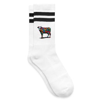 Vache - Chaussettes de tennis - blanc/noir - Droite